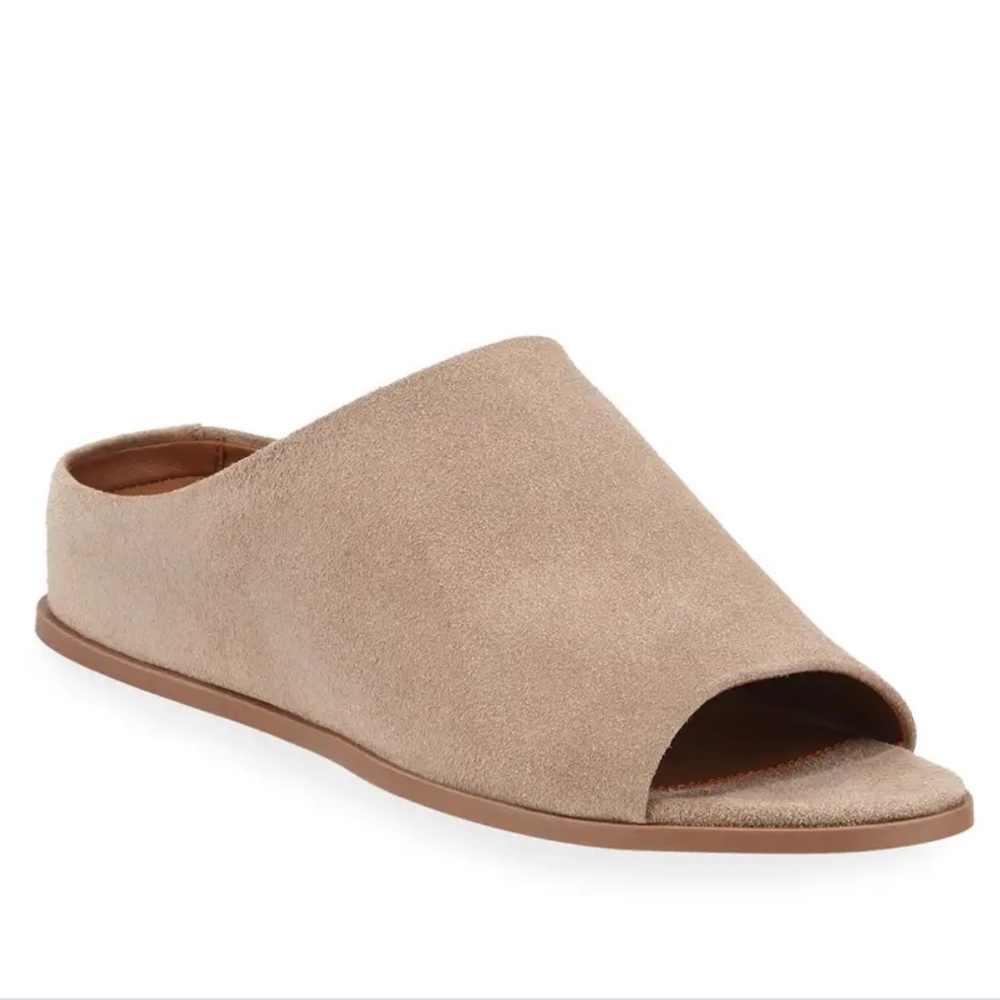Aquatalia Anne Ecru Slide Suede NWOT